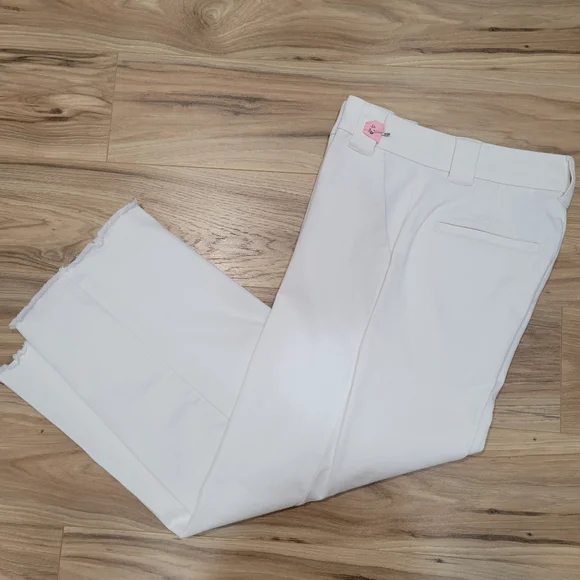 Express White Cropped Wide Leg Pants - Picture 8 of 9